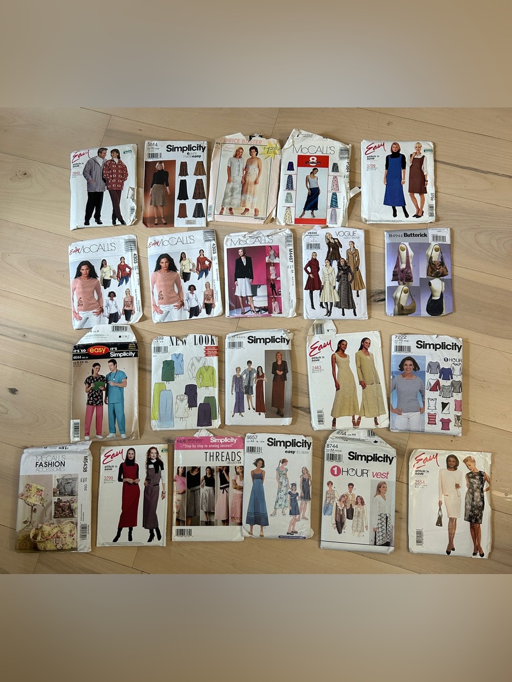 21 Y2K Sewing Patterns Simplicity McCall’s Butterick Vogue Easy Stitch Assorted
